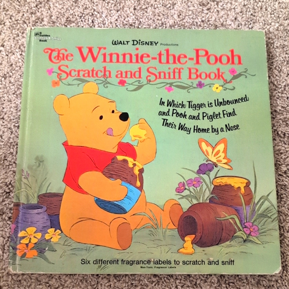 Vintage Winnie the Pooh scratch and sniff book